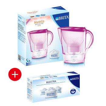 碧然德Marella 2.4L郁金香粉凈水壺 高效凈水，呵護家庭健康